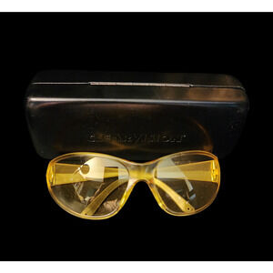 Clearvision yellow lenses safety glasses with case.